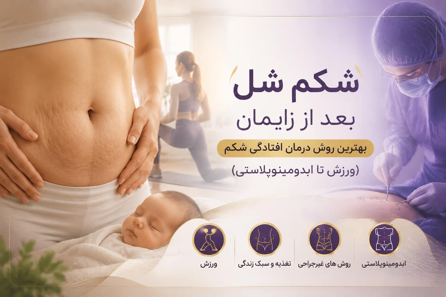 ابدومینو پلاستی بعد از زایمان